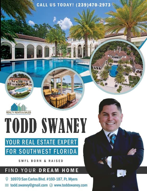 Best Fort Myers Realtor, Todd Swaney born and raised in Fort Myers, Fl, is a real estate expert for Southwest Florida