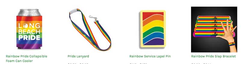 Rainbow promo items